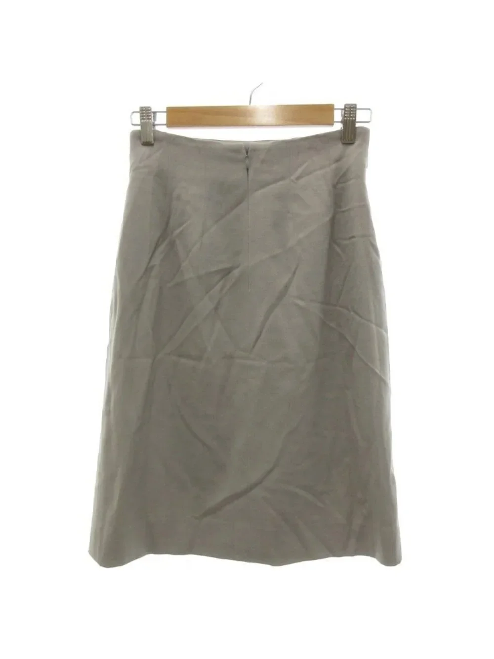 Celine Vintage Horsebit Pencil Skirt Jcc Era Wool Gray 38